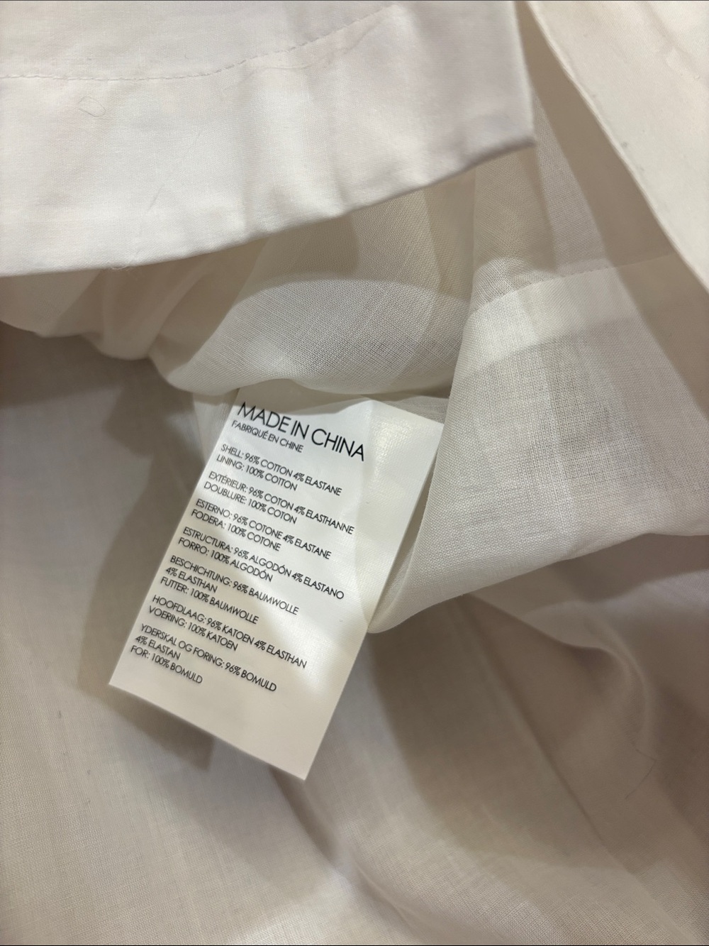 Club Monaco White Button-Front Tie-Shoulder Mini Sundress Size 10 - Picture 6 of 6